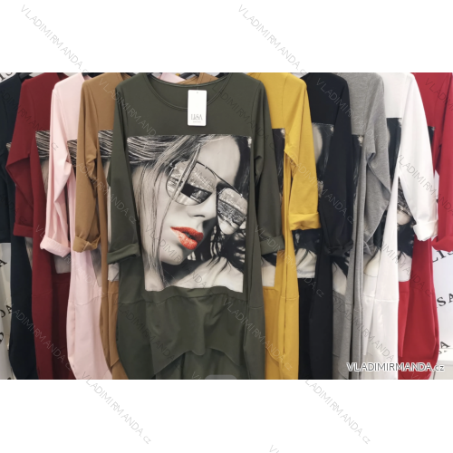 Šaty oversize 3/4 dlhý rukáv dámske (S/M/L ONE SIZE) TALIANSKA MÓDA IMPLI249467