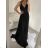 Šaty dlhé elegantné spoločenské na ramínka dámske (M/L ONE SIZE) TALIANSKA MóDA IM42380566 tmavo staroružová M / L