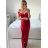 Šaty spoločenské carmen elegantné dámske (S/M ONE SIZE) TALIANSKA MODA IMS235378/DU S / M čierna