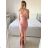 Šaty elegantné spoločenské dlhé na ramienka dámske (S/M ONE SIZE) TALIANSKA MÓDA IM324LOVE