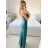 Šaty elegantné spoločenské dlhé na ramienka dámske (S/M ONE SIZE) TALIANSKA MÓDA IM324LOVE