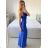 Šaty elegantné spoločenské dlhé na ramienka dámske (S/M ONE SIZE) TALIANSKA MÓDA IM324LOVE