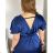 Šaty dlhé spoločenské krátky rukáv dámske nadrozmer (XL/2XL BIG SIZE) TALIANSKA MÓDA IMPSH245441A zlatá XL/2XL