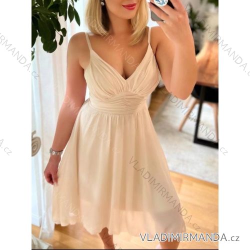 Šaty spoločenské na ramienka dámske (S/M ONE SIZE) TALIANSKA MóDA IMHMS24214