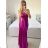 Šaty dlhé elegantné spoločenské na ramienka dámske (S/M/L ONE SIZE) TALIANSKA MÓDA IMPBB23B23376