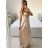 Šaty dlhé elegantné spoločenské na ramienka dámske (S/M/L ONE SIZE) TALIANSKA MÓDA IMPBB23B23376