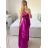 Šaty dlhé elegantné spoločenské na ramienka dámske (S/M/L ONE SIZE) TALIANSKA MÓDA IMPBB23B23376
