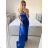 Šaty dlhé elegantné spoločenské na ramienka dámske (S/M/L ONE SIZE) TALIANSKA MÓDA IMPBB23B23376