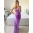 Šaty dlhé elegantné spoločenské na ramienka dámske (S/M/L ONE SIZE) TALIANSKA MÓDA IMPBB23B23376