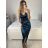 Šaty dlouhé společenské na ramínka dámské (S/M ONE SIZE) ITALSKá MODA IM3236537/DU S/M čierna