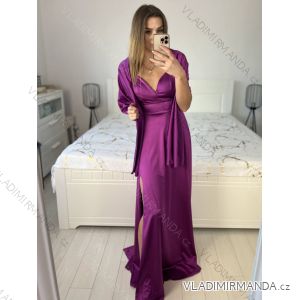 Šaty dlhé elegantné na ramienka dámske (S/M ONE SIZE) TALIANSKA MÓDA IMPBB23B24077