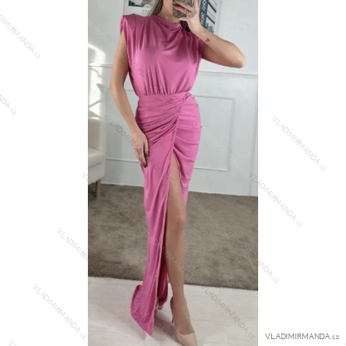 Šaty dlhé spoločenské bez rukávu dámske (S/M ONE SIZE) TALIANSKA MÓDA IMPBB24B24633