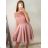 Šaty spoločenské krátke bez rukávu dámske (S/M ONE SIZE) TALIANSKA MÓDA IMHMS23139/DU zelená neon S/M