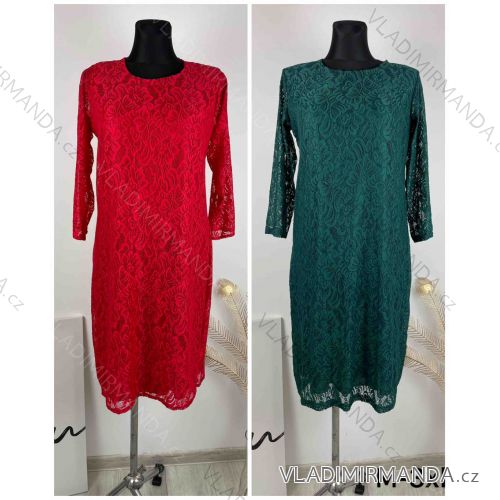 Šaty elegantný dlhý rukáv dámske nadrozmer (M-3XL) POLSKÁ MÓDA PMWH24023