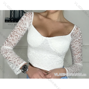 Top croptop dlhý rukáv dámsky (S/M ONE SIZE) TALIANSKA MÓDA IMPBB24C32063