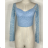 Top croptop dlhý rukáv dámsky (S/M ONE SIZE) TALIANSKA MÓDA IMPBB24C32063