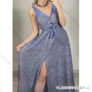 Šaty dlhé spoločenské s flitrami na ramienka dámske (S/M ONE SIZE) TALIANSKA MÓDA IMPMD2420531/20513