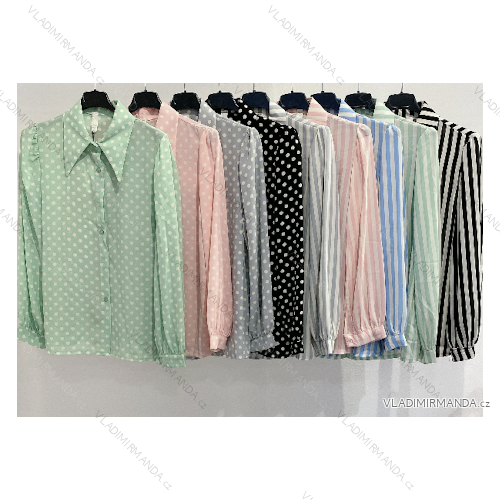 Košeľa dlhý rukáv dámska (S/M ONE SIZE) TALIANSKA MÓDA IMPMD2420791a