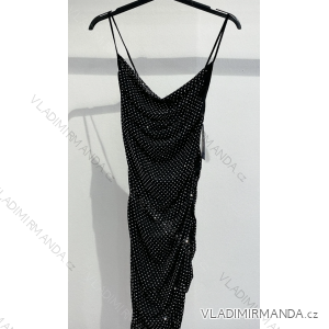 Šaty spoločenské na ramienka dámske (S/M ONE SIZE) TALIANSKA MÓDA IMPMD2430267