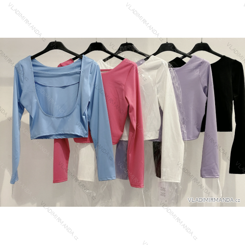 Croptop dlhý rukáv dámsky (S/M ONE SIZE) TALIANSKA MÓDA IMPMD2432138