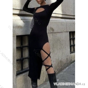 Šaty dlhé spoločenské dlhý rukáv dámske (S/M ONE SIZE) TALIANSKA MÓDA IMPMD2432111