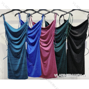 Šaty spoločenské na ramienka dámske (S/M ONE SIZE) TALIANSKA MÓDA IMPMD2433141