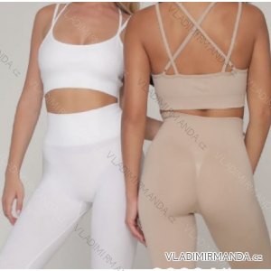 Súprava legíny dlhé a croptop dámska (S/M ONE SIZE) TALIANSKA MÓDA IMPMD2482324