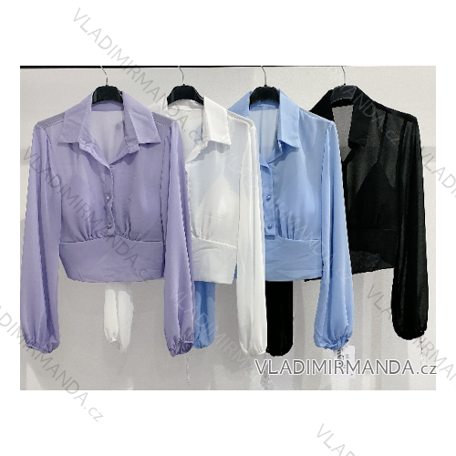 Košeľa blúzka dlhý rukáv dámska (S/M ONE SIZE) TALIANSKA MÓDA IMPMD2431791
