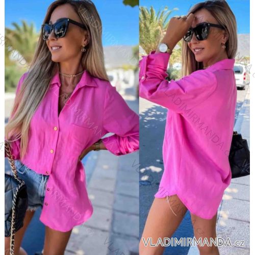 Košeľa dlhý rukáv dámska (S/M ONE SIZE) TALIANSKA MÓDA IMWCP24021