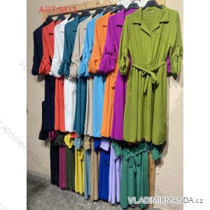 Šaty košeľové dlhý rukáv dámske (S/M ONE SIZE) TALIANSKA MÓDA IMWCP24028
