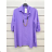 Tunika oversize s príveskom dlhý rukáv dámska (S/M ONE SIZE) TALIANSKA MÓDA IMPSH242510