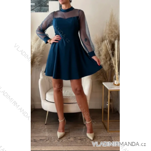 Šaty spoločenské dlhý rukáv dámske (S/M ONE SIZE) TALIANSKA MÓDA IMPSH246625