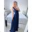 Šaty dlhé elegantné spoločenské na ramínka dámske (M/L ONE SIZE) TALIANSKA MóDA IM42380566