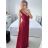 Šaty dlhé elegantné spoločenské na ramínka dámske (M/L ONE SIZE) TALIANSKA MóDA IM42380566