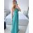 Šaty dlhé elegantné spoločenské na ramínka dámske (M/L ONE SIZE) TALIANSKA MóDA IM42380566 tmavo staroružová M / L