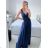 Šaty dlhé elegantné spoločenské na ramínka dámske (M/L ONE SIZE) TALIANSKA MóDA IM42380566 tmavo staroružová M / L