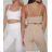 Súprava legíny dlhé a croptop na ramienka dámska (S/M ONE SIZE) TALIANSKA MÓDA IMPLP2482324011