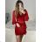 Šaty sametové elegantný dlhý rukáv dámske (S/M ONE SIZE) TALIANSKA MÓDA IMWAE234446