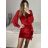 Šaty sametové elegantný dlhý rukáv dámske (S/M ONE SIZE) TALIANSKA MÓDA IMWAE234446