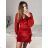 Šaty sametové elegantný dlhý rukáv dámske (S/M ONE SIZE) TALIANSKA MÓDA IMWAE234446