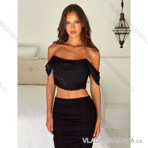 Croptop elegantný bez rukávov dámsky (S/M ONE SIZE) TALIANSKA MÓDA IMM24M31109