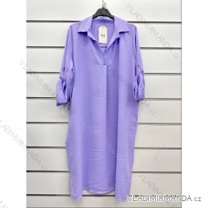 Šaty košeľové dlhý rukáv dámske (S/M ONE SIZE) TALIANSKA MÓDA IMPSH2424536