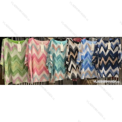 Tunika blúzka dlhý rukáv dámska (S/M/L ONE SIZE) TALIANSKA MÓDA IMM24M6540