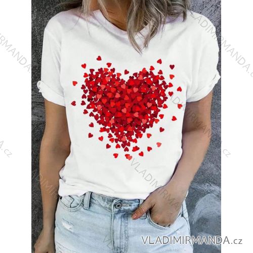 Tričko krátky rukáv dámske nadrozmer (XL/2XL ONE SIZE) TALIANSKA MÓDA IMM24M917
