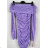 Šaty elegantný carmen dlhý rukáv dlhé dámske (S/M ONE SIZE) TALIANSKA MÓDA IMPBB24B24674