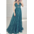 Šaty elegantné spoločenské na ramienka dámske (S/M ONE SIZE) TALIANSKA MÓDA IMPBB2480868bl