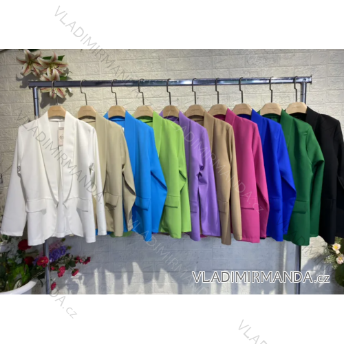 Sako elegantný dlhý rukáv dámske (S/M ONE SIZE) TALIANSKA MÓDA IMPGM245912