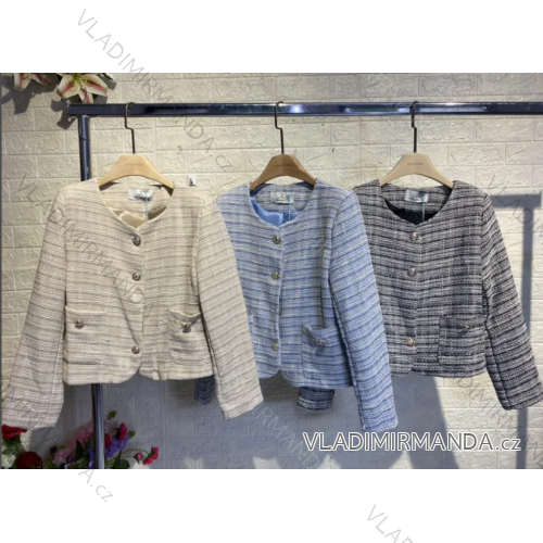 Sako elegantný dlhý rukáv dámske (S/M ONE SIZE) TALIANSKA MÓDA IMPGM2416479