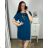 Šaty oversize krátky rukáv dámske nadrozmer (L/XL/2XL ONE SIZE) TALIANSKA MÓDA IMBM23NEKLES