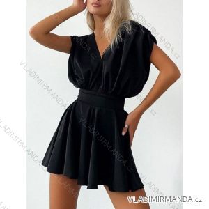 Šaty elegantný krátky rukáv dámske (S/M ONE SIZE) TALIANSKA MÓDA IMWCJ24050